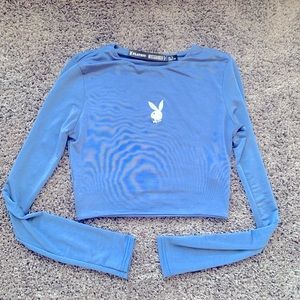 Light blue playboy shirt long sleeve